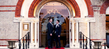 Same Sex Marriage At The Petersham Hotel A Gay Wedding Venue Surrey Featured On The Gay Wedding Guide 380X174
