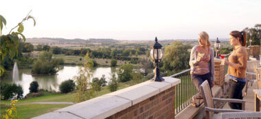 Hellidon Lakes And Spa Gay Wedding Venue Cumbria Ladies Looking Out Over Grounds Via The Gay Wedding Guide 1 380X174