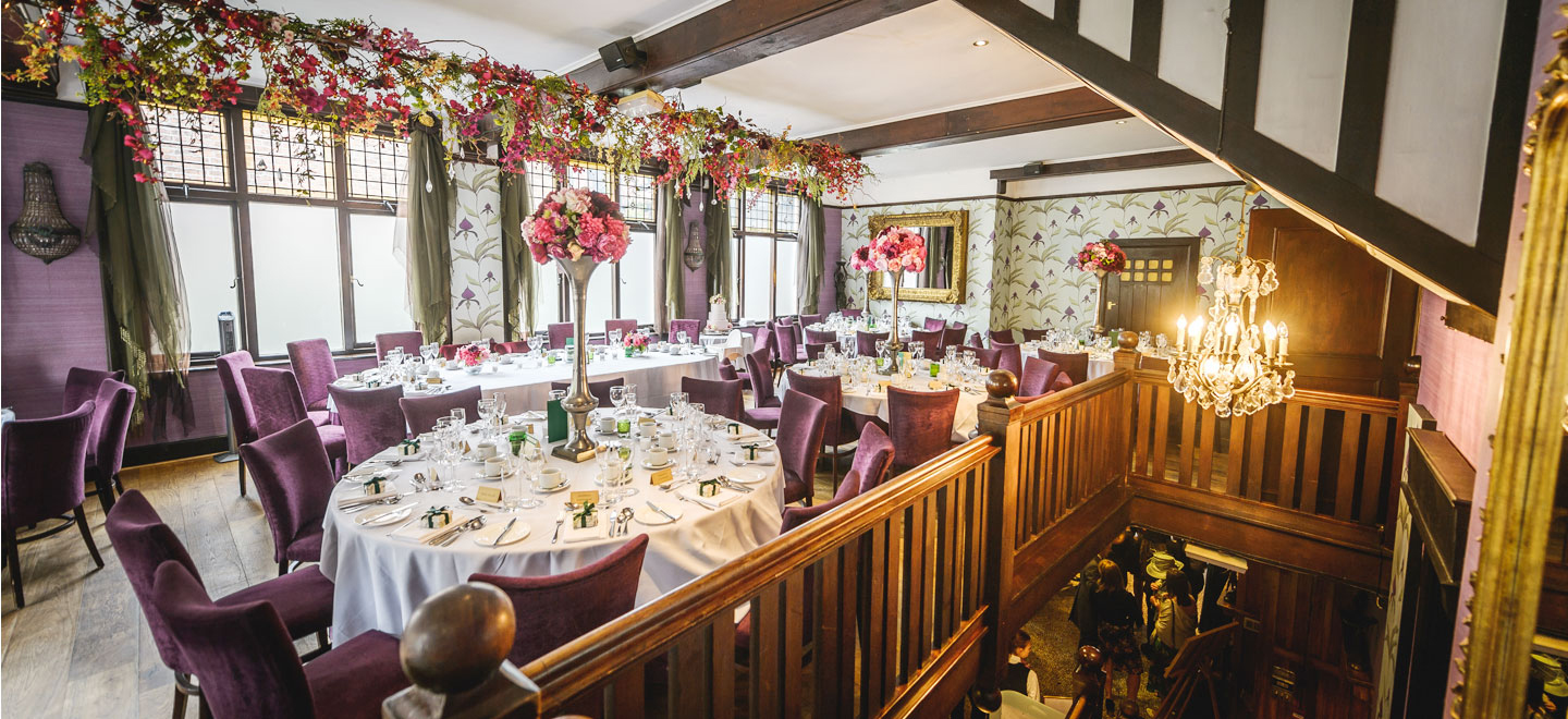 Wedding dining at Belle Epoque a romantic wedding venue Cheshire Greater Manchester Knutsford 1