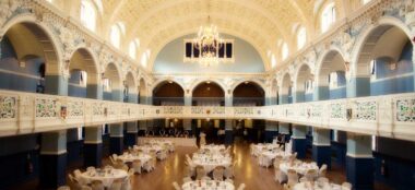 Wedding Breakfast Layout At Oxford Town Hall Wedding Venue Oxford Gay Wedding Guide 1 380X174