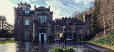 Front Stag At Drumtochty Castle Wedding Venue Scotland Via The Gay Wedding Guide 1 380X174