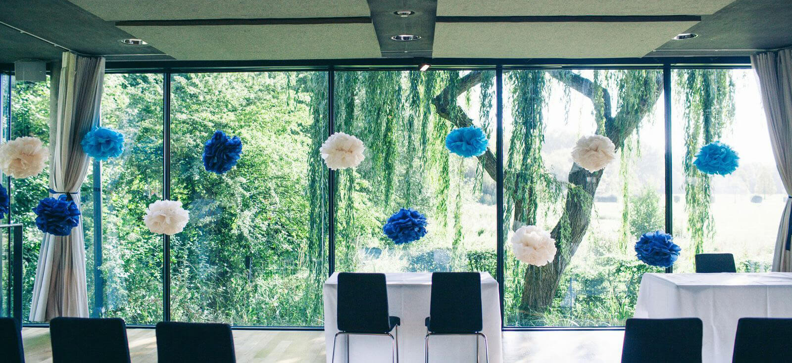 pom pom at ceremony river and rowing museum henley wedding venue gay wedding guide