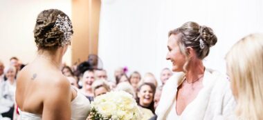 Lesbian Wedding Ceremony At Mosborough Hall Sheffield Wedding Venue Yorkshire Gay Wedding Guide 1 380X174
