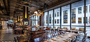 Long Table Section At Bread Street Kitchen Gordon Ramsay Wedding Venue Gay Wedding Guide 1 380X179