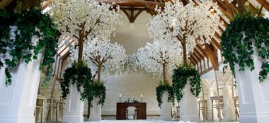 White Ceremony Layout At Devon Country House Wedding Venue Devon Gay Wedding Guide Image By Nick Pearce Photography 1 380X174