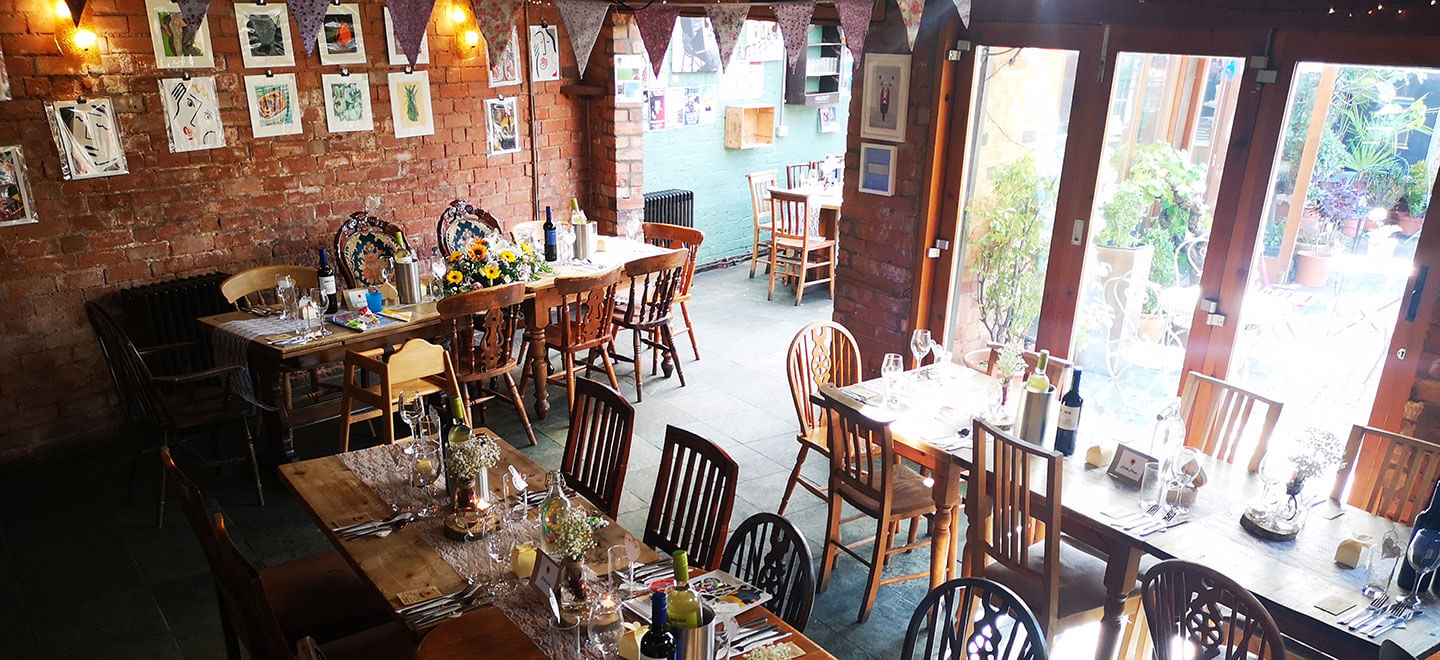 Dining Space At Unique Birmingham Wedding Venue Kitchen Garden Cafe Via Gay Wedding Guide 1