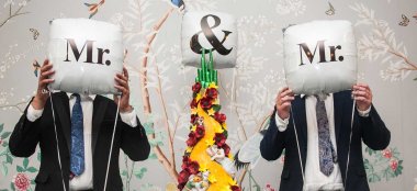 10 Mr And Mr Balloons Shot By Quirky Wedding Photography Brighton Copyright Shotgun Weddings Via The Gay Wedding Guide 6 380X174