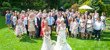11 Lesbian Brides Throw Bouquets At Wickwoods Country House And Spa West Sussex Wedding Venue Gay Wedding Guide 9 380X174