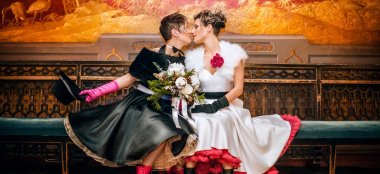 12 Lesbian Wedding Brighton Copyright Shotgun Weddings Via The Gay Wedding Guide 6 380X174