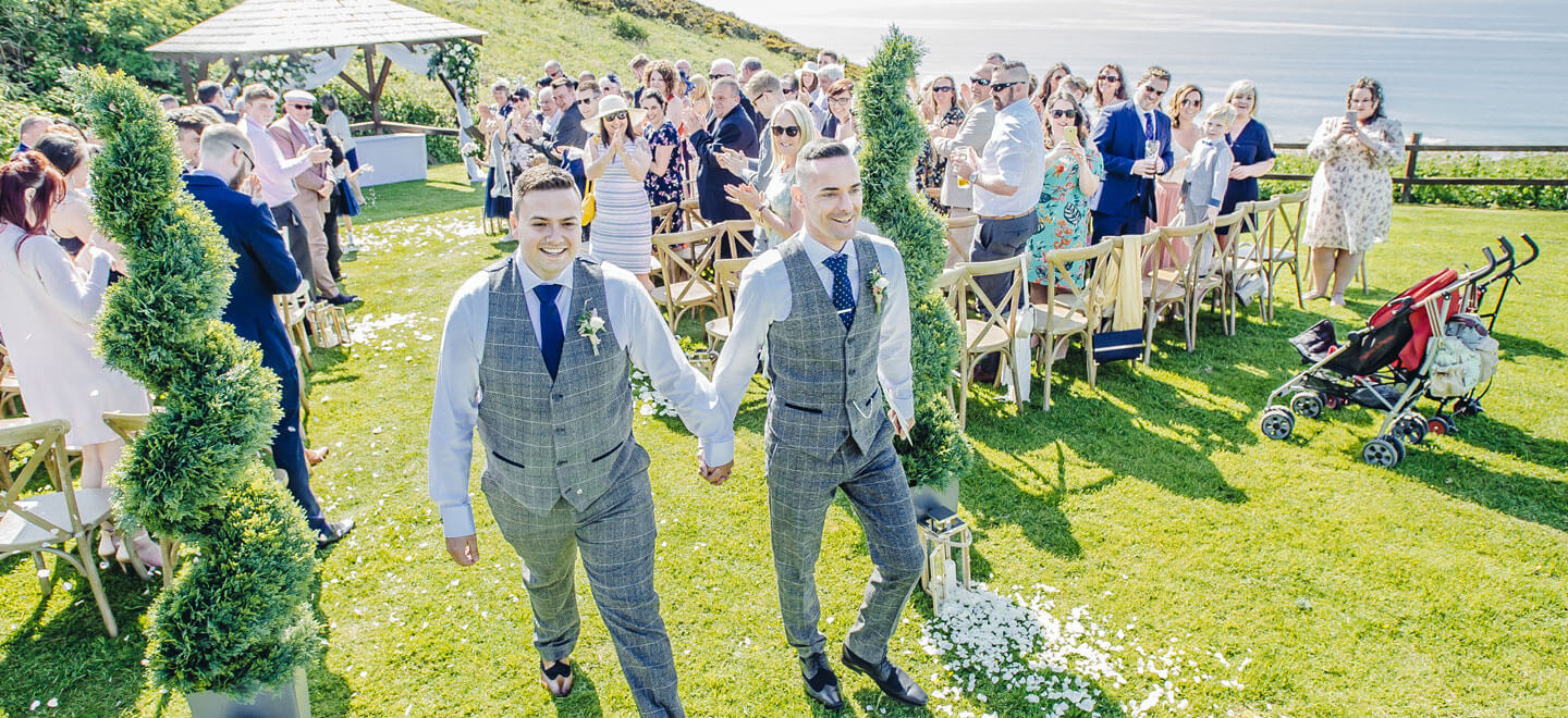 12 gay grooms walk down the aisle image by gay wedding photographer GRW Photography12 6