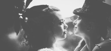 13 Lesbian Brides Black And White Image By Gay Wedding Photographer Grw Photography 6 380X174