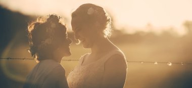 14 Sunlight Behind Lesbian Brides At Their Lesbian Wedding Image By Gay Wedding Photographer Grw Photography 6 380X174