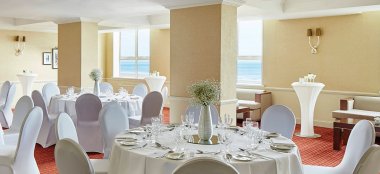 1440 Cplain Reception Layout At Sea Wedding Venue Sunderland Gay Wedding Guide 9 380X174