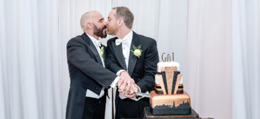 1440 Glen And Jason Wedding Cutting Of Cake Image By Gay Wedding Photographer This World Wedding Photography 1 380X174