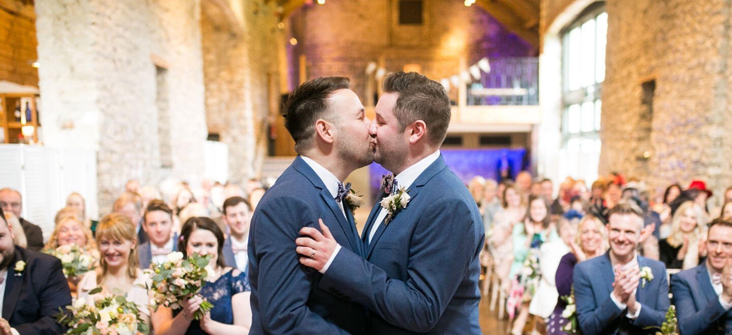1440 Just married kiss at David and Stephen real gay wedding image by Ryan Welch Photography via the Gay Wedding Guide 5