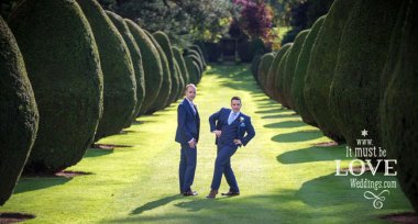 17 The Grooms In The Garden At Neil And Rumens Wedding Image By It Must Be Love Weddings Photographer Hampshire Via Real Gay Wedding On The Gay Wedding Guide 3 5 380X204