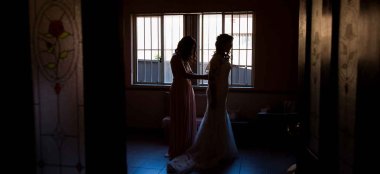 3 Lesbian Brides Silhouette As They Get Ready Image By Next Chapter Photography London Wedding Photographer Sydney Via Gay Wedding Guide 6 380X174