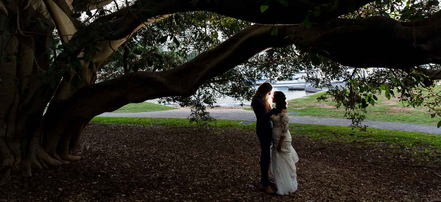 5 Lesbian wedding brides under tree image by Next Chapter Photography London wedding photographer Sydney via Gay Wedding Guide 6