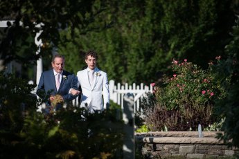 6 Walking Up The Aisle At Alex And Havens Gay Wedding Long Island Gay Wedding Guide Image By Caroline Rochetta 1 5 345X230