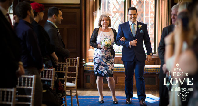 9 Walking up the aisle with mum image by It Must Be Love Weddings Photographer Hampshire via Real Gay Wedding on the Gay Wedding Guide 3 5