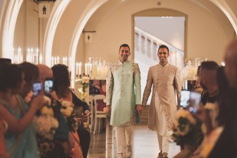 9 Aisle At Jai And Milan Gay Wedding Banqueting House Palace Gay Wedding Guide 1 5 344X230