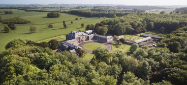Aerial View Of Northumberland Wedding Venue Capheaton Hall Country House Wedding Venue Newcastle Gay Wedding 9 380X174