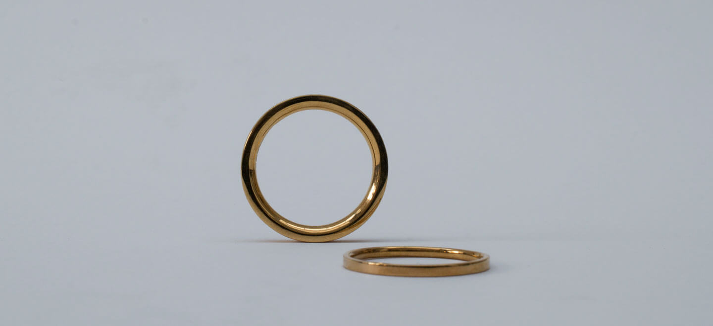 Alice Made This polished gold wedding rings for same sex couples via the gay wedding guide 6