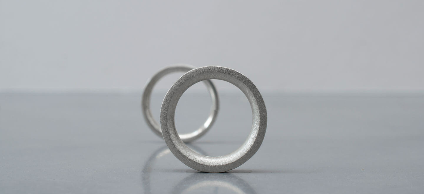 Alice Made This white gold platinnum and palladium wedding rings for same sex couples via the gay wedding guide 6
