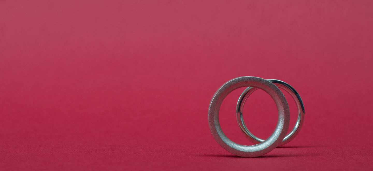 Alice Made This silver white gold platinum palladium wedding rings for same sex couples via the gay wedding guide 6