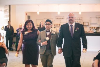 Amber And Alexis California Walking Up Aisle Lesbian Wedding Images By Laarne Ia Gay Wedding Guide 1 5 342X230