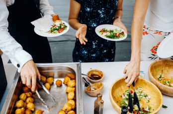 Anna Steph Wedding Buffet Lesbian Wedding Ideas Image By Marianne Chua Ltd Via The Gay Wedding Guide 2 5 348X230