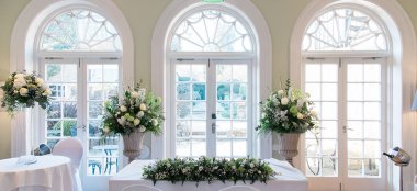 Arched Windows At Cotswold Wedding Venue Cotswold House Hotel Gloucestershire Gay Wedding Guide 9 380X174