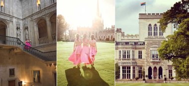 Ashridge House Gay Flag And Bridesmaids Berkhamsted Gay Wedding Venue Hertfordshire Via The Gay Wedding Guide 9 380X174