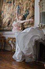 Ballerina Dances Wearing White Feather In White Dress At Swan Lake Wedding Shoot Styled Via Gay Wedding Guide 8 153X230