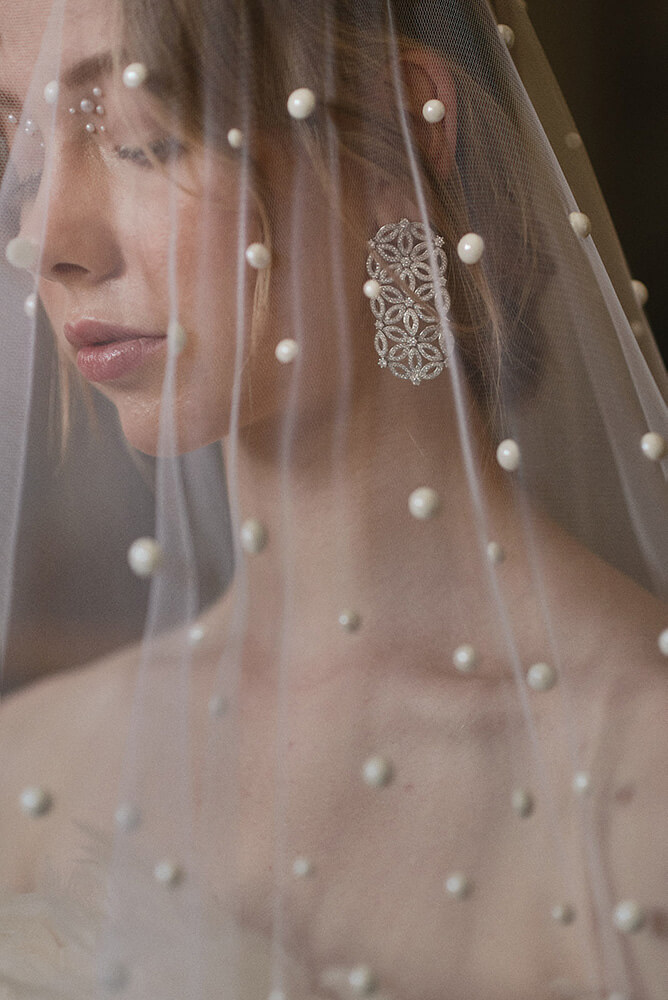 Ballerina wears pearl veil at Swan Lake wedding shoot styled via Gay Wedding Guide 8