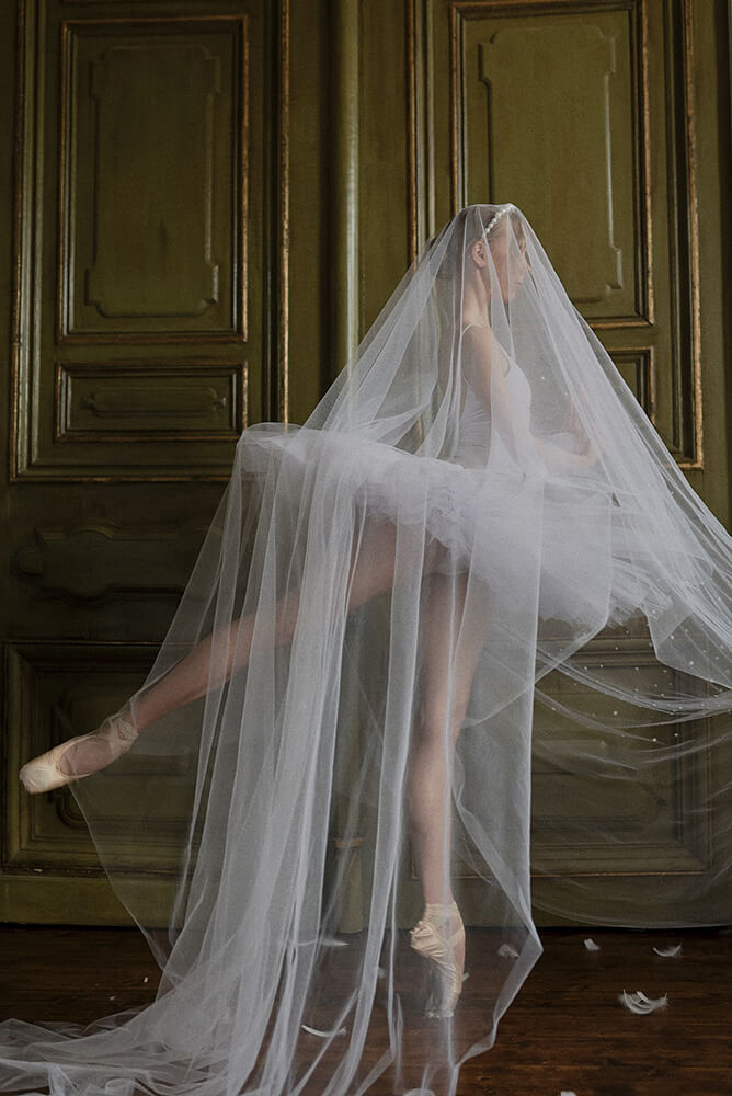 Ballerina wears veil and tutu at Swan Lake wedding shoot styled via Gay Wedding Guide 8