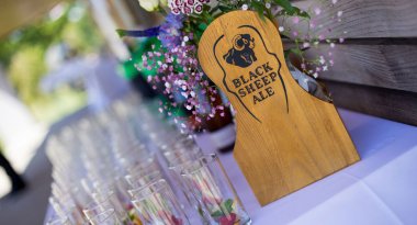 Blacksheep Ale And Pimms Drinks Table At The Lesbian Wedding Of Isabelle And Susie Copyright Jennifer Bedlow Photography Via The Gay Wedding Guide 3 5 380X205