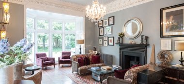 Blue Lounge At Gay Friendly Manchester Wedding Venue Didsbury House Via The Gay Wedding Guide 9 380X174