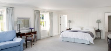 Blue Room Bedroom At Polpier Cornwall Wedding Venue Via The Gay Wedding Cornwall Guide 9 380X174