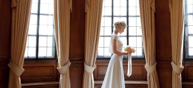 Bride By Large Windows At The Grand Hotel Spa York Wedding Venue Via Gay Wedding Guide 9 380X174