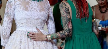 Bride With Tattoos Copyright Hazel Buckley Photography Gay Wedding Photographer 6 380X174