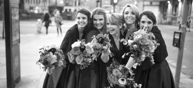 Bridesmaids Outside St Barts Brewery Wedding Venue Ec1 London Gay Wedding Guide 9 380X174