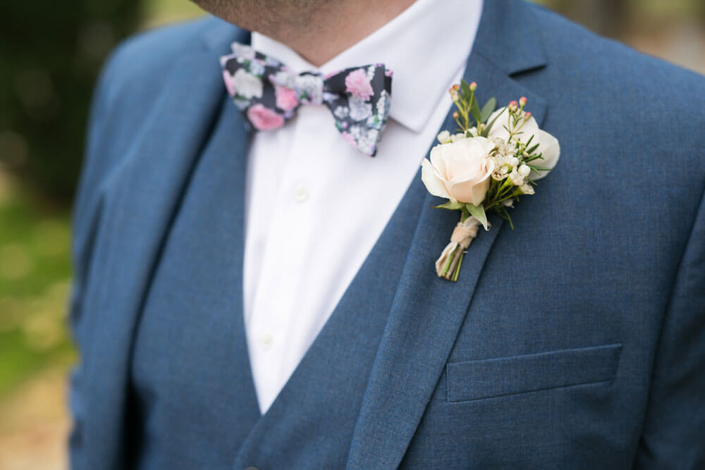 Buttonhole at David and Stephen real gay wedding image by Ryan Welch Photography via the Gay Wedding Guide 1 5
