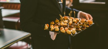 Canapes At Cafe Parisen Luxury Wedding Venue Belfast Gay Wedding Guide 9 380X174