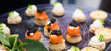 Canapes At The Deck Unique Wedding Venue London Southbank National Theatre Gay Wedding Guide 9 380X174