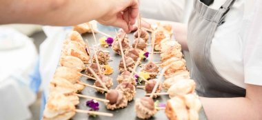 Canapes Layout At Llechwen Hall Hotel And Garden A Country House Wedding Venue Glamorgan Gay Wedding Guide 9 380X174