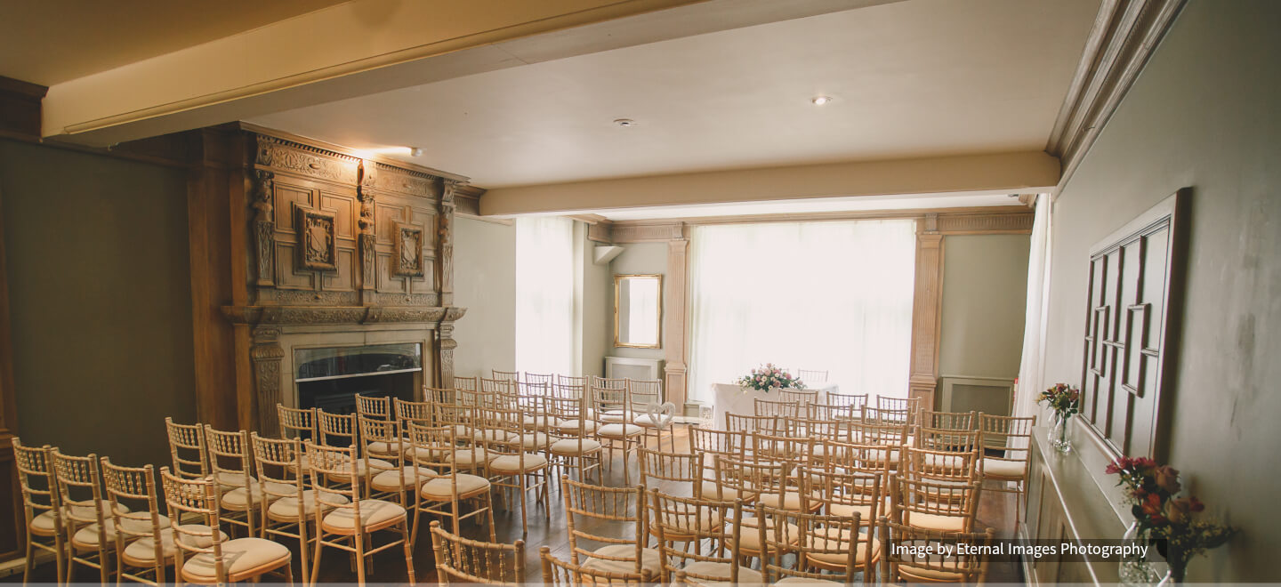 Ceremony layout 2 at Whirlowbrook Hall Sheffield Country House Wedding Venue Yorkshire Gay Wedding Guide image by Eternal Images Photography 9