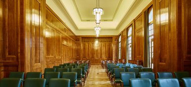 Ceremony Layout At Hackney Town Hall Art Deco Wedding Venue London Via Gay Wedding Guide 9 380X174