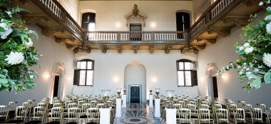 Ceremony Layout At The National Maritime Museum Unique Wedding Venue Queens House Greenwich Wedding Venue Via The Gay Wedding Guide 9 380X174