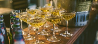 Champagne At Cafe Parisen Luxury Wedding Venue Belfast Gay Wedding Guide 9 380X174